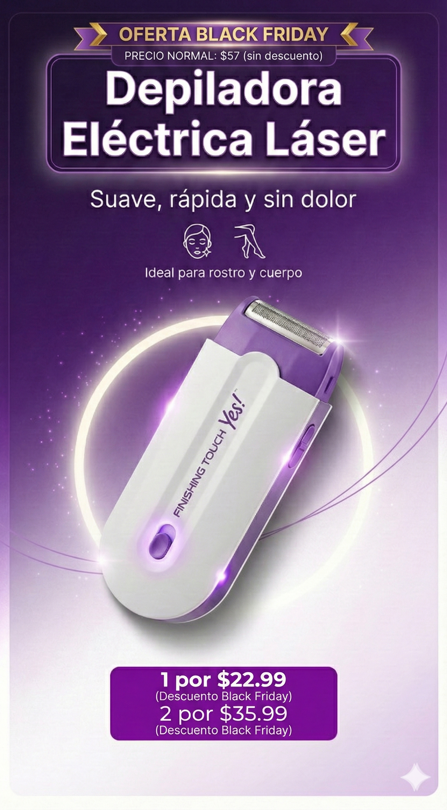 Depiladora Eléctrica Láser