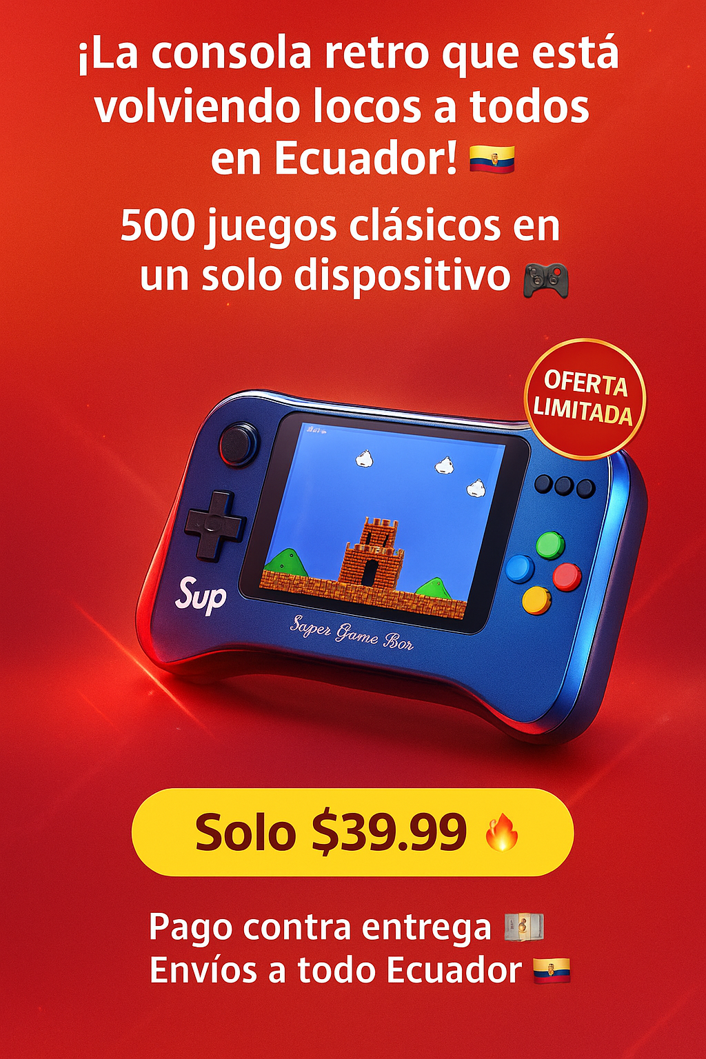 Consola Videojuegos Sup x7m. Revive tus clásicos favoritos. Diversión retro, calidad moderna.